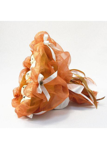 Букет из мягких игрушек 11 мишек терракотовый подарок для девочек милый сувенир из медвежат Igratoria (368755580)