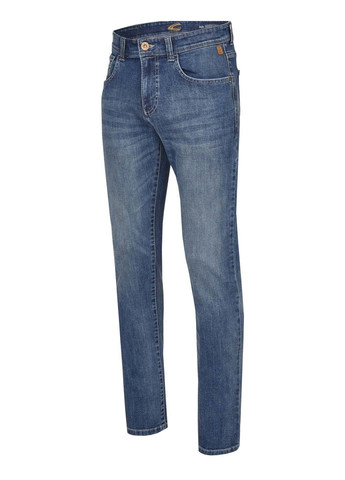 Голубые демисезонные зауженные, прямые мужские синие джинсы проямого кроя straight fit 488465-3435-81 Camel Active