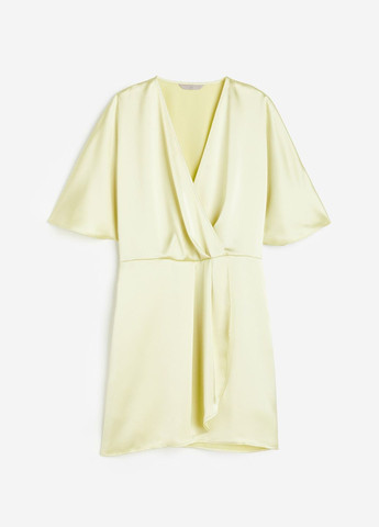 Светло-желтое кэжуал платье H&M однотонное