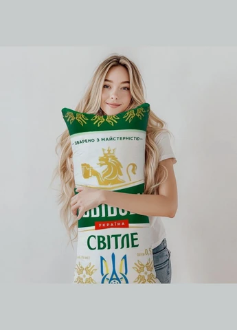 Дакимакура, пиво, Львовское Светлое (подушка объятия) 120*40 см No Brand (317266029)