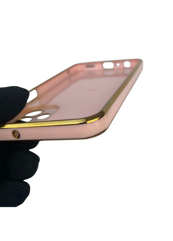 Чохол для Galaxy A23 4G (SM-A235F) з кільцем-підставкою із золотою окантовкою на самсунг а23 пудровий gs1 Samsung (366230824)