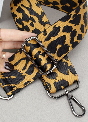 Ремінь для сумки текстильний 50 мм R_animal_black з карабінами рудий Virginia Conti (304841235)