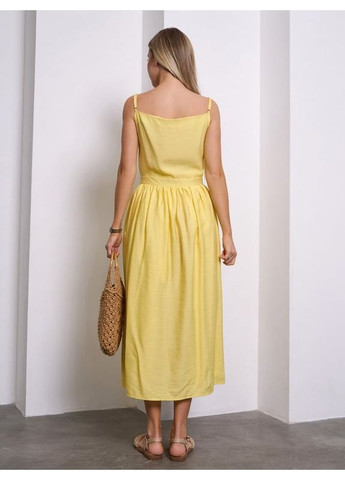 Комбінована плаття 15145 жовте ISSA PLUS однотонна