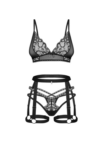 Черный демисезонный комплект blomentis 3-pcs set xl/2xl Obsessive