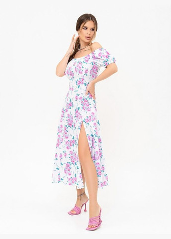 Белое платье 13923 белое ISSA PLUS однотонное