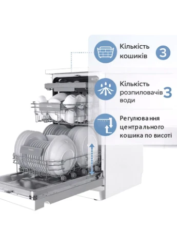 Посудомийна машина MFD45S160Wi 6939962632483 Midea (365750299)