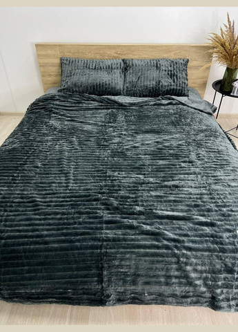 Євро постільна білизна шарпей плюшева м'яка Графіт (П4К-sharpey001-08) No Brand (306633492)