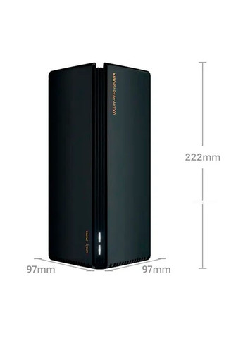 Маршрутизатор Mesh System AX3000 WIFI 6 до 2976 Мбит/с поддержка 2.4 ГГц / 5 ГГц память 256мб Черный Xiaomi (317229239)