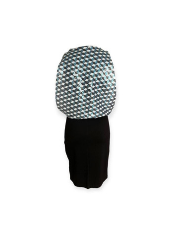 Черное повседневный платье черно-синий Silvian Heach с абстрактным узором