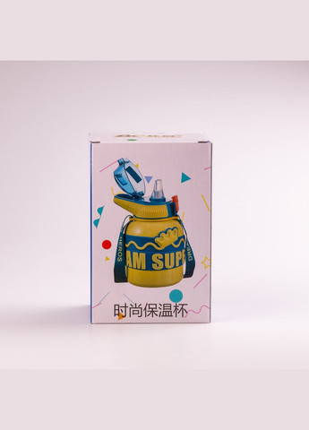 Дитячий термос 560 мл з нержавіючої сталі з ремінцем Рожевий Happy Life (315637420)