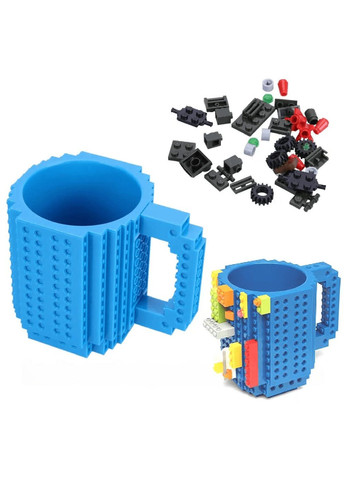 Чашка кружка конструктор с ручкой детская для детей мальчиков девочек Лего с деталями 13х13 см 350 мл (478729-Prob) Синяя Unbranded (309759314)