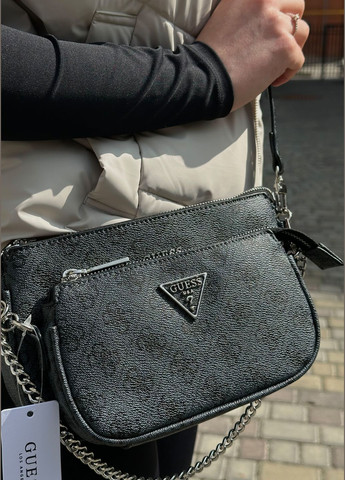 Жіноча сумка Guess 136 крос-боді сіра No Brand (327666095)