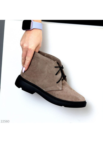 Осенние демисезонные замшевые ботинки Helen из натуральной замши