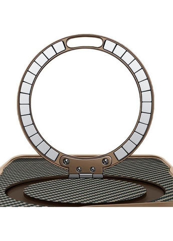 Чехол TPU+PC Metal Buttons с MagSafe Carbon с кольцом для Apple iPhone 16 Pro (6.3") Золотой Epik (373257147)