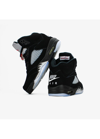 Черные всесезонные кроссовки мужские nike jordan 5 black blue | найк джордан 5 черные синие No Brand