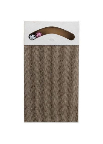 Царапка XXL для кошек, с двумя шариками, картон, 70х6х38 cм (песочный) Trixie (324625228)