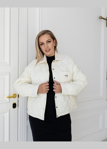 Біла демісезонна куртка кетті білий 0436 Vlavi