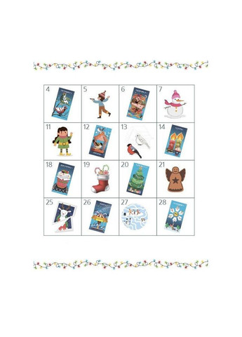 Адвент-календарь с поделками и заданиями Новогодний 4+ 21х29 см 64 с (107970) Ranok Creative (369144234)