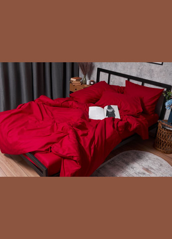 Комплект постільної білизни Бязь Gold Люкс полуторний євро 160х220 наволочки 2х50х70 (MS-820003136) Moon&Star Cherry Red (288044255)