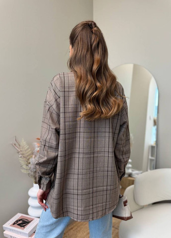 Жіноча базова сорочка в клітинку з тіару Україна (328392475)