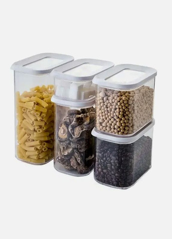 Емкость для хранения сыпучих продуктов прозрачная пластиковая 1000 мл No Brand (322312865)