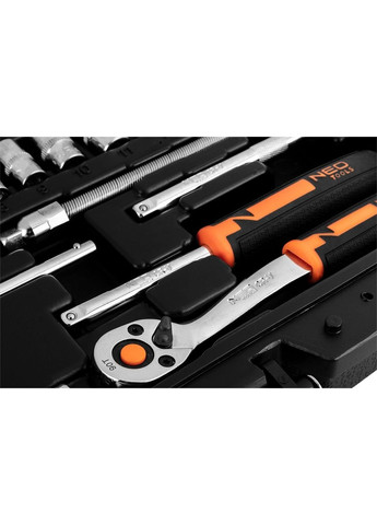 Набор инструментов, Набор торцевых головок, 46шт, 1/4", CrV, кейс (10-004) Neo Tools (360415903)