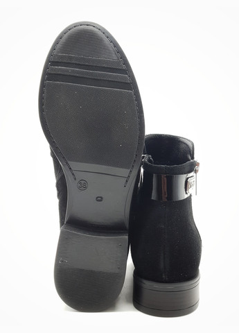 Жіночі черевики чорні замшеві FS-17-20 24 см (р) Foot Step (259299515)