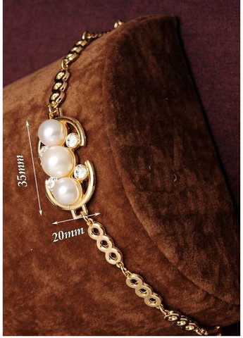 Белый нарядный браслет с бусинами, 2461-2 No Brand (366891508)