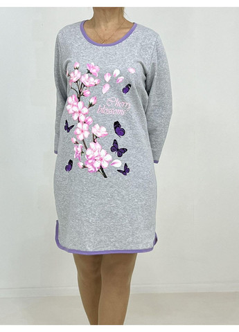 Тніка жіноча байка Метелики 60-62 Сіра 35687820-4 PARS (364314297)