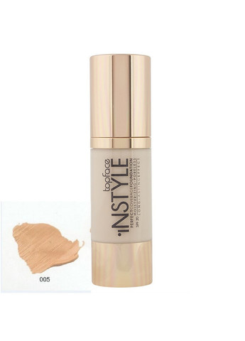 Основа тональная instyle perfect coverage spf20, № 05 sand beige TopFace (282587114)
