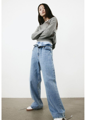 Жіночі джинси Wide Nigh (56841) W34 Сині H&M - (288838906)