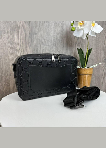 Стильная мини сумка для девушек с плечевым ремнем из эко-кожи черная (sku_1485) No Brand (330576062)