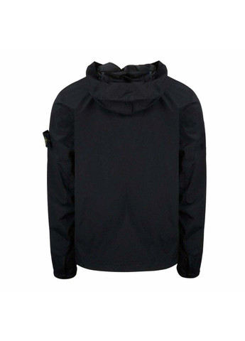 Чорна демісезонна куртка 43831 nylon-tc packable lightweight hood jacket Stone Island