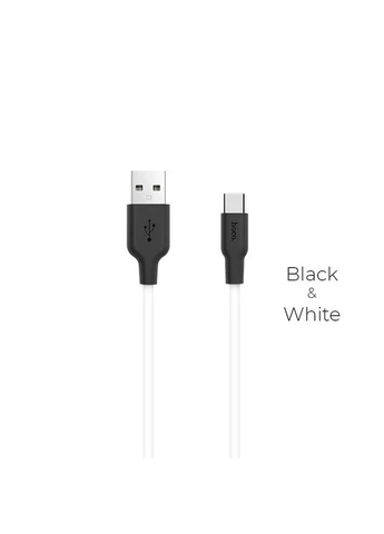 Кабель USB Type-A to Type-C HOCO X21 2A силиконовый 1m Black-White No Brand (402843710)