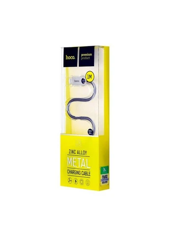 USB Cable U8 Zinc Alloy Metal iPhone 6 Grey 1m Hoco (271824181)