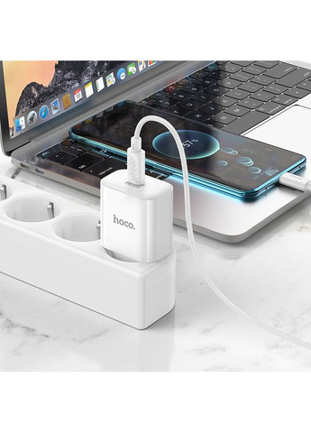 Мережевий зарядний пристрій Majestic single port PD30W charger White Hoco C76A Pro (368698078)