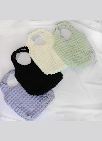 М'ятна сумка-шопер в кубик велика м'яка корейський стиль фактурна рельєфний візерунок об'ємна комфортна повсякденна вінтаж няшна No Brand (322059697)