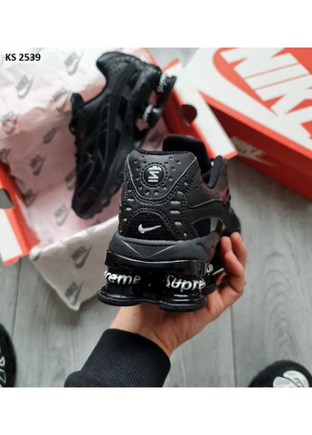 Черные демисезонные кроссовки мужские nike shox tl ride2 supreme black найк шокс тл No Brand