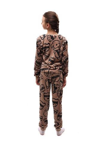 Бежева піжама для дівчинки підлітка No Brand