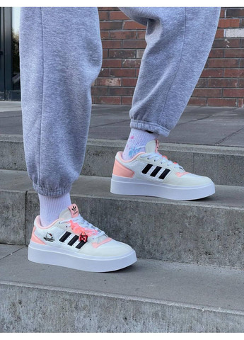 Белые демисезонные кроссовки мужские adidas forum bonega x hello kitty адидас форум No Brand