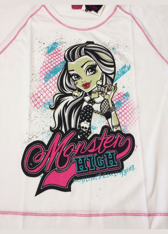 Белая летняя футболка Monster High