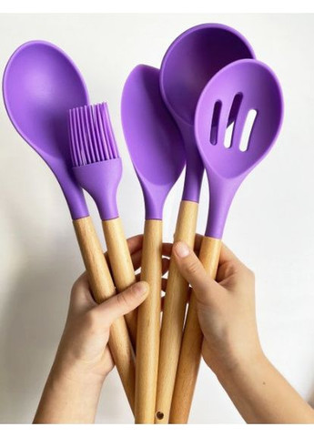 Набор кухонных предметов Silicone kitchen utensils set 12 предметов No Brand (379999434)