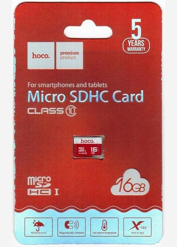 Карточка памяти microSD 16 Gb скоростной накопитель (Class 10) Hoco (276714090)
