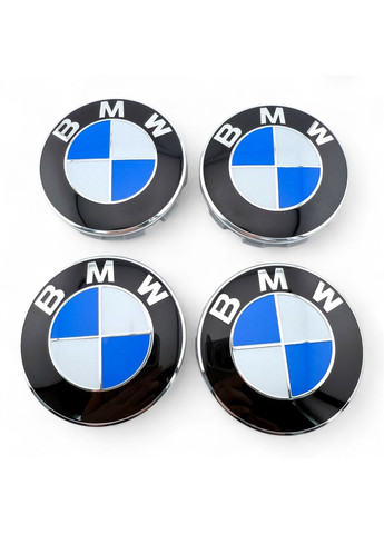 Колпачок в диски БМВ заглушка для дисков 68/65 мм. синий белый логотип комплект 4 шт. BMW (354698549)