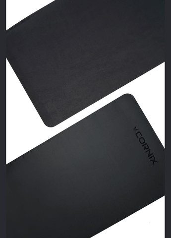 Килимок спортивний PU 183 x 68 x 0.4 см для йоги та фітнесу XR-0317 Black Cornix (303723261)