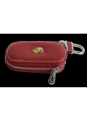 Ключниця, шкіряна автоключниця з логотипом ПОРШЕ (червона 06015) Porsche (360949414)