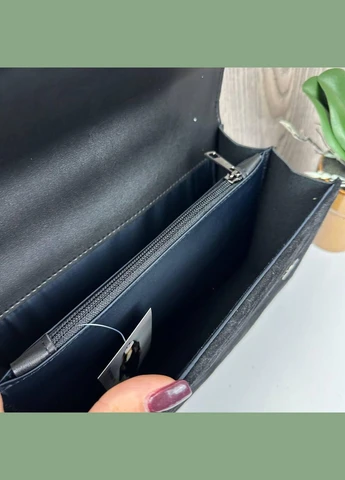 Замшева жіноча сумочка клатч на плече натуральна замша Чорний No Brand (302747477)