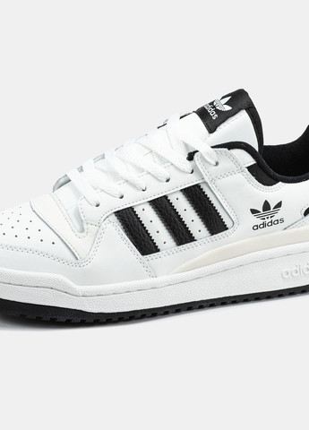 Білі Осінні кросівки чоловічі adidas forum 84 low white black | адідас форум 84 лов білі No Brand