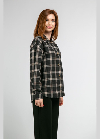 Черная кэжуал рубашка в клетку CHICLY с длинным рукавом