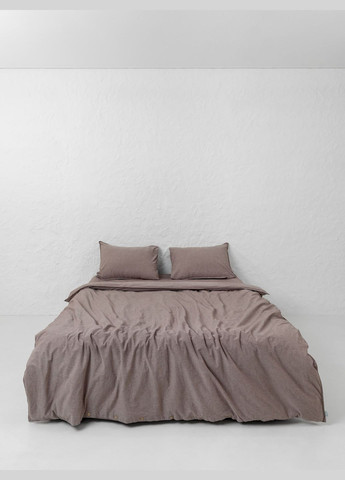 Комплект белья из вареного хлопка Fossil полуторный, Простыня Без Резинки Leglo (300371047)